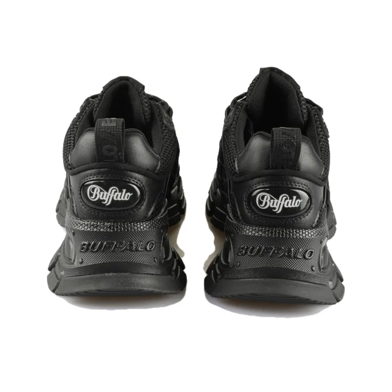 Buffalo Mid Top Chunky Sneakers Unisex Black-3