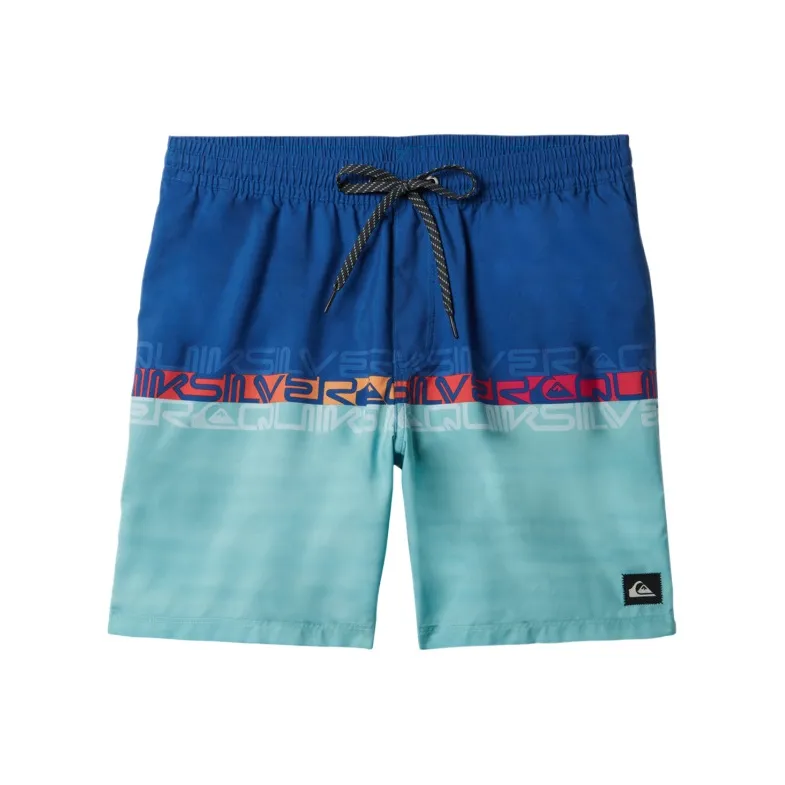 Quiksilver Everyday Wordblock Volley Swimming Shorts Men's Blue-0