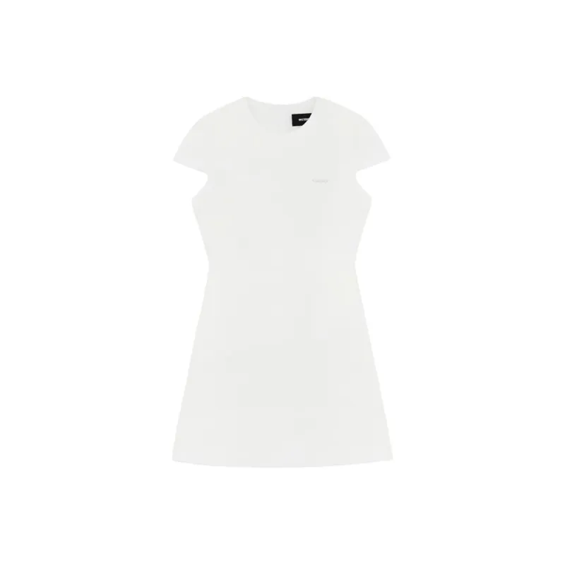 WE11DONE SS25 Short Sleeved Dress Women's White-0