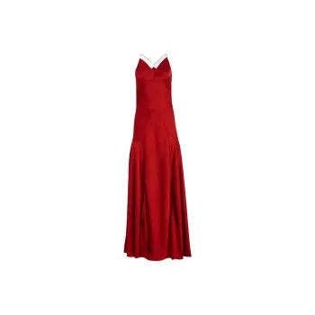 GUESS Anita Maxi Dress Slip Dresses Women's Red