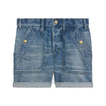 CELINE Denim Shorts Women's Blue