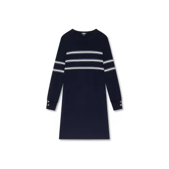 DKNY FW24 Long Sleeved Dress Women's Navy Blue