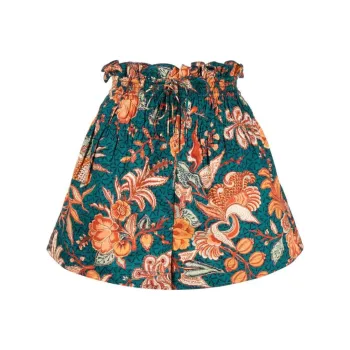 Ulla Johnson Rylan Delphinium-print Cotton Shorts