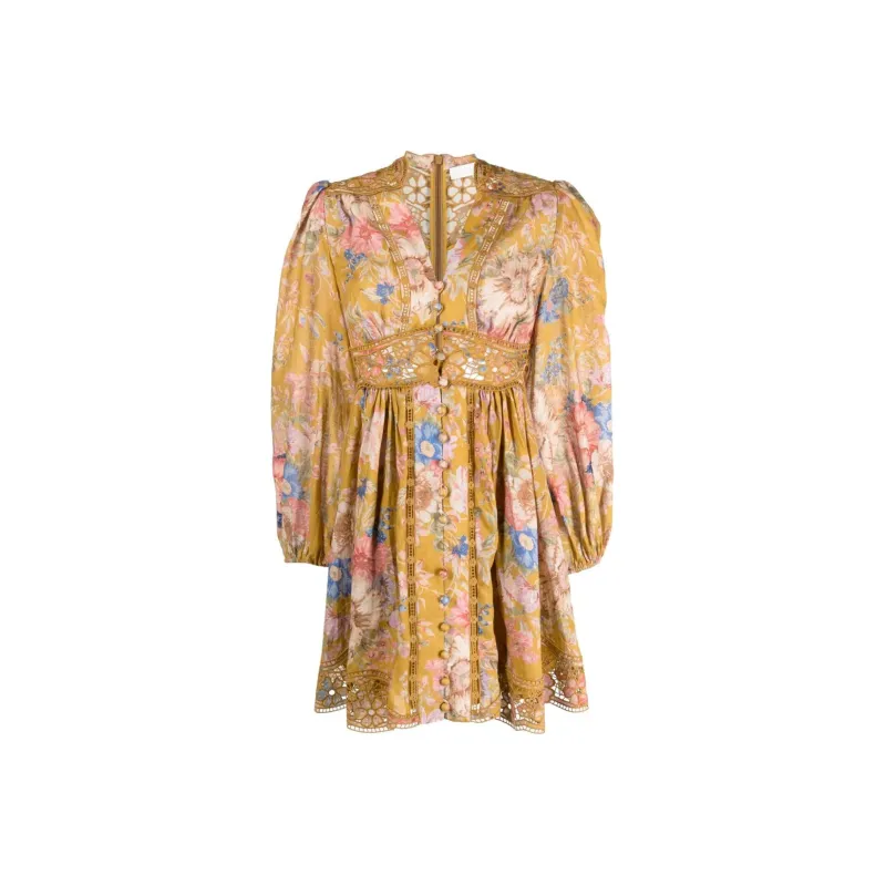 Zimmermann August Plunge Mini Dress-0