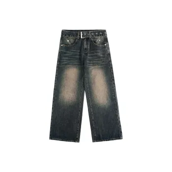 BLUELANDINC Jeans Women's Washed Dark Blue