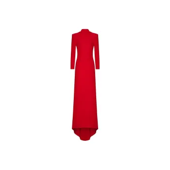 Valentino Long Sleeved Dresses Women's Red