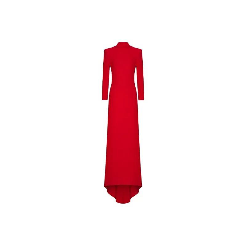 Valentino Long Sleeved Dresses Women's Red-0