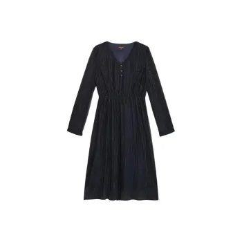 Yiner Long Sleeved Dresses Women's Deep Sea Blue