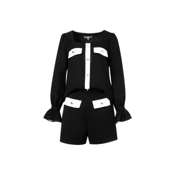 MeetMetro Casual Suit Women's Black