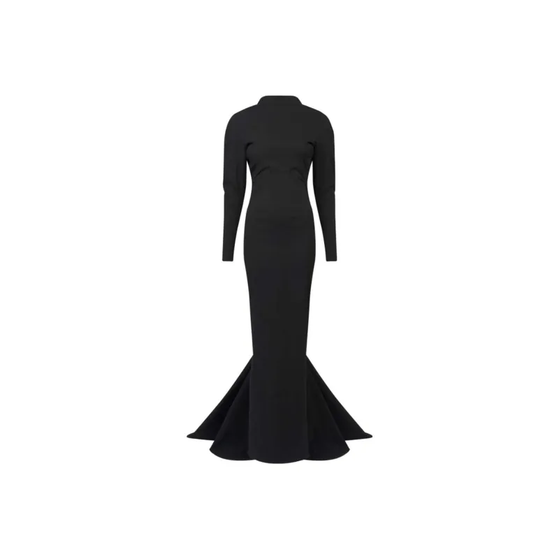 Alaia Embellished Cut Out Detailed Maxi Dress-0