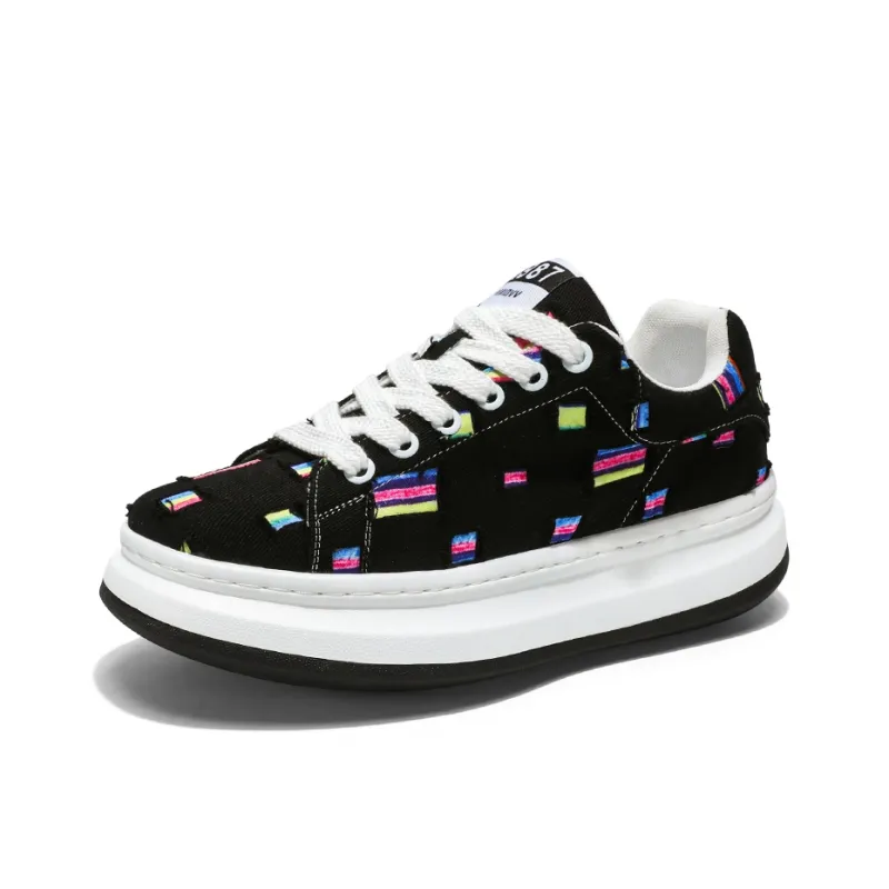 AD Height Increasing Breathable Low Top Skateboard Shoes Men's-7