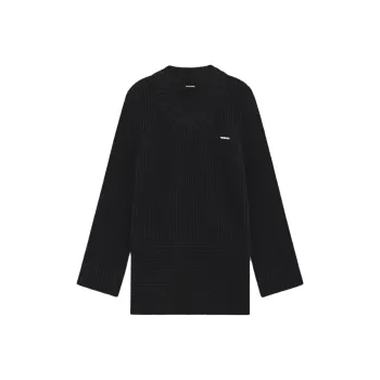 WE11DONE Long Sleeved Dress Women's Black