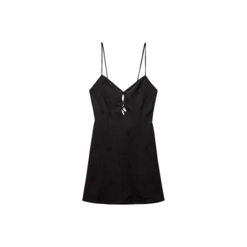 ZARA Slip Dresses Women's Black