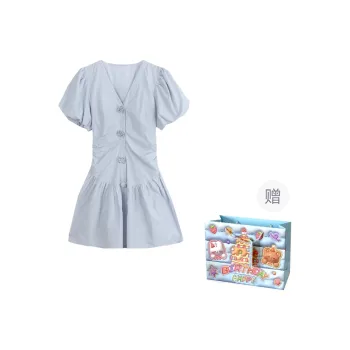 TWOPLUMGIRLS Short Sleeved Dress Women's Sky Blue