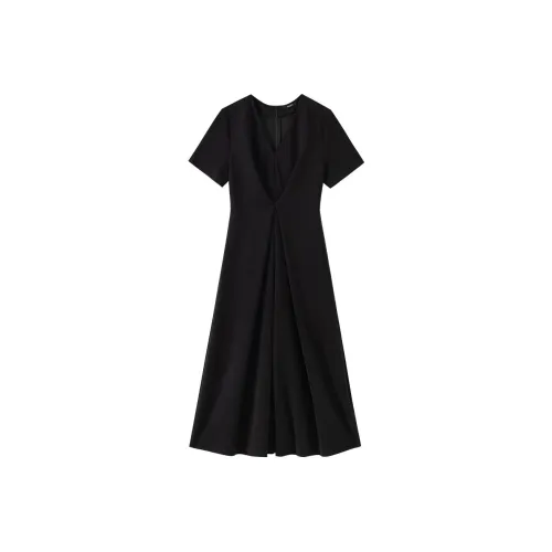 Hacikis Short Sleeved Dress Women's Runway Black