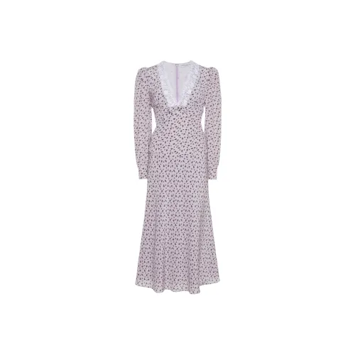 Alessandra Rich Small Rose Print Dress
