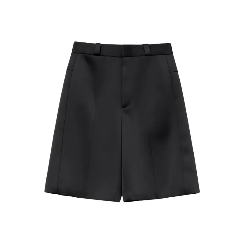 Roselingling Casual Shorts Women's Brilliant Black-0