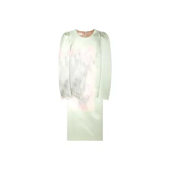 DRIES VAN NOTEN Paint Stroke-print Silk Dress