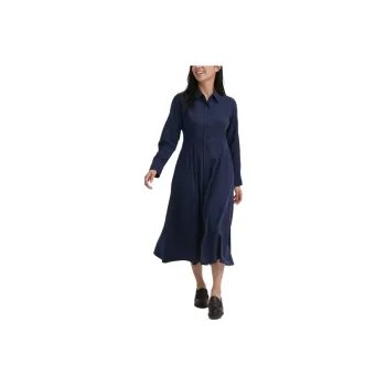 UNIQLO Long-Sleeved Dresses Women's 69 Navy Blue