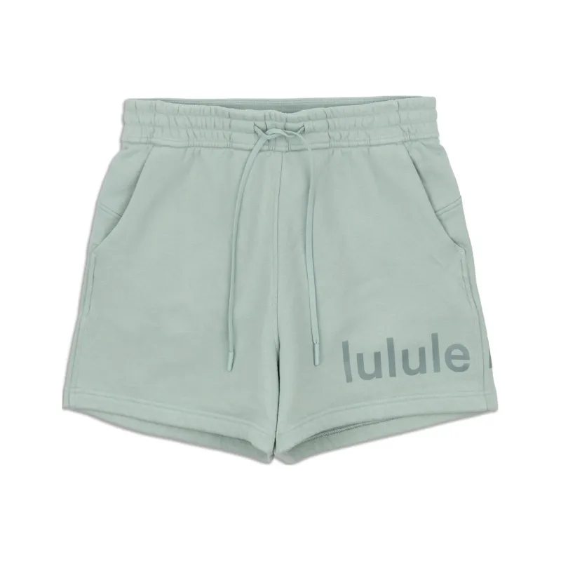 Lululemon Loungeful High Rise Short 4' Graphic Casual Shorts Women's Green-0