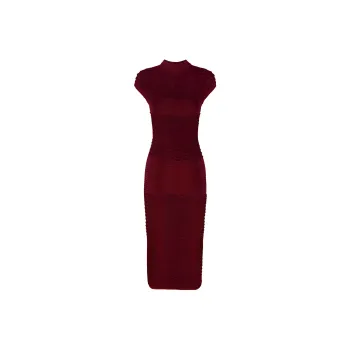 BALMAIN Short-Sleeved Dresses Women's Red