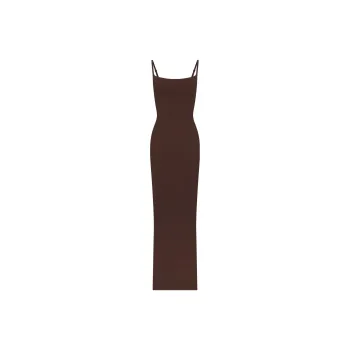 SKIMS FITS EVERYBODY LONG SLIP DRESS Slip Dress Women's COCOA/Cocoa