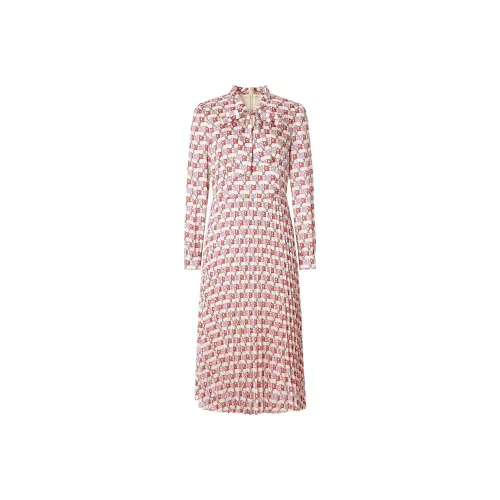JZ. ANNAKRO Long Sleeved Dresses Women's Floral Ecru
