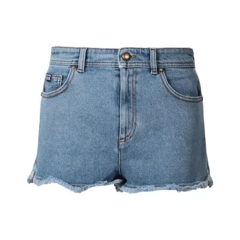 VERSACE JEANS COUTURE Denim Shorts Women's Light Blue
