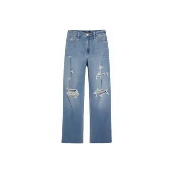 Hollister Jeans Women's Ripped Medium Washed