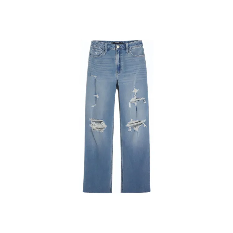 Hollister Jeans Women's Ripped Medium Washed-0