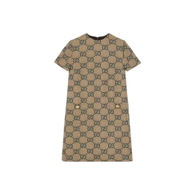 GUCCI SS24 Short-Sleeved Dresses Women's Beige-0