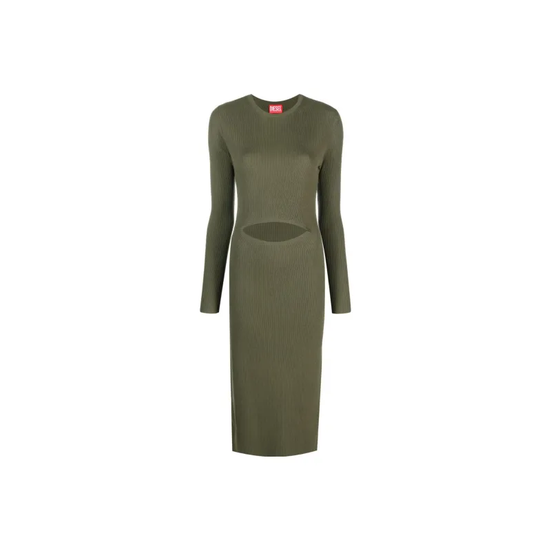 DIESEL Long Sleeved Dress Women's Green-0