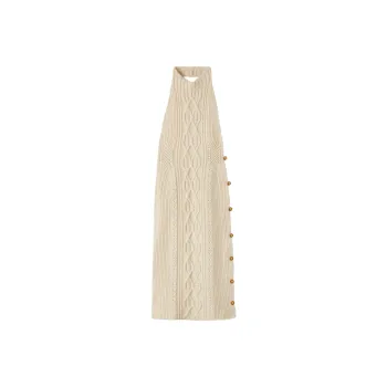 PALM ANGELS Open-back Knitted Midi Dress