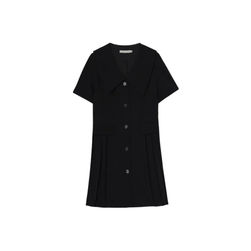 Gui'er Short-Sleeved Dresses Women's Dark Blue-0