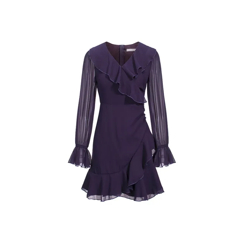 ARIADNAW STUDIO Long Sleeved Dresses Women's Purple-0