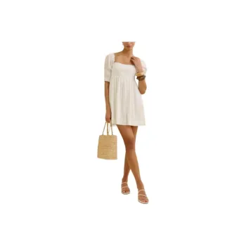 REFORMATION Short Sleeved Dress Women's Ivory