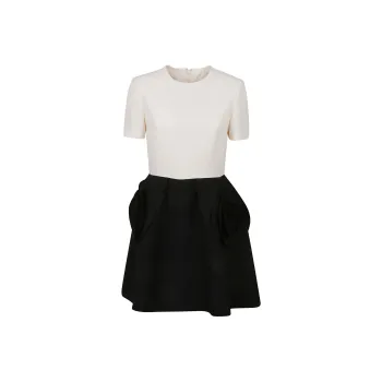 Valentino Short-Sleeved Dresses Women's Black White