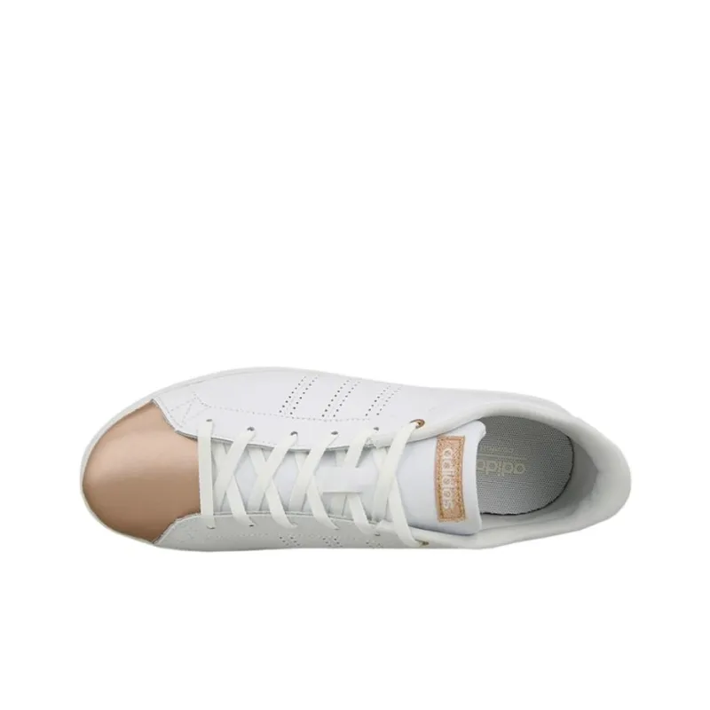Adidas Advantage Anti Slip Wear Resistant Low Top Skateboard Shoes Women's White-2
