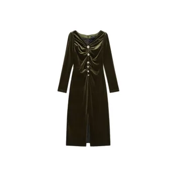 Bebe FW24 Long Sleeved Dresses Women's Army Green