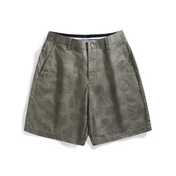 Dance With Wolves Casual Shorts Men's Gray Green