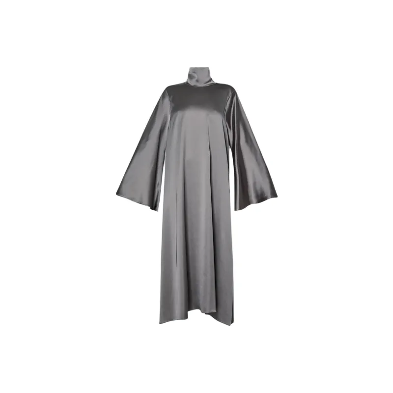 LIU·JO UOMO Dressy Satin Dress Long-Sleeved Dresses Women's Gray-0