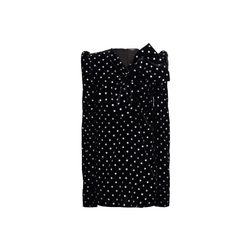 BALMAIN Large Bow Detailed Mini Dress-0