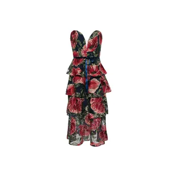MARCHESA NOTTE SS24 Sleeveless Dress Women's Red
