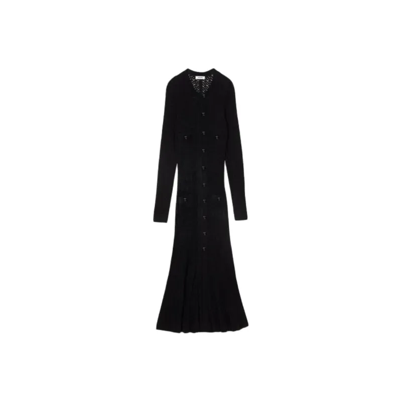 Sandro Long Sleeved Dresses Women's Black-0