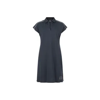 EMPORIO ARMANI EA7 SS23 Short Sleeved Dress Women's Marine Blue