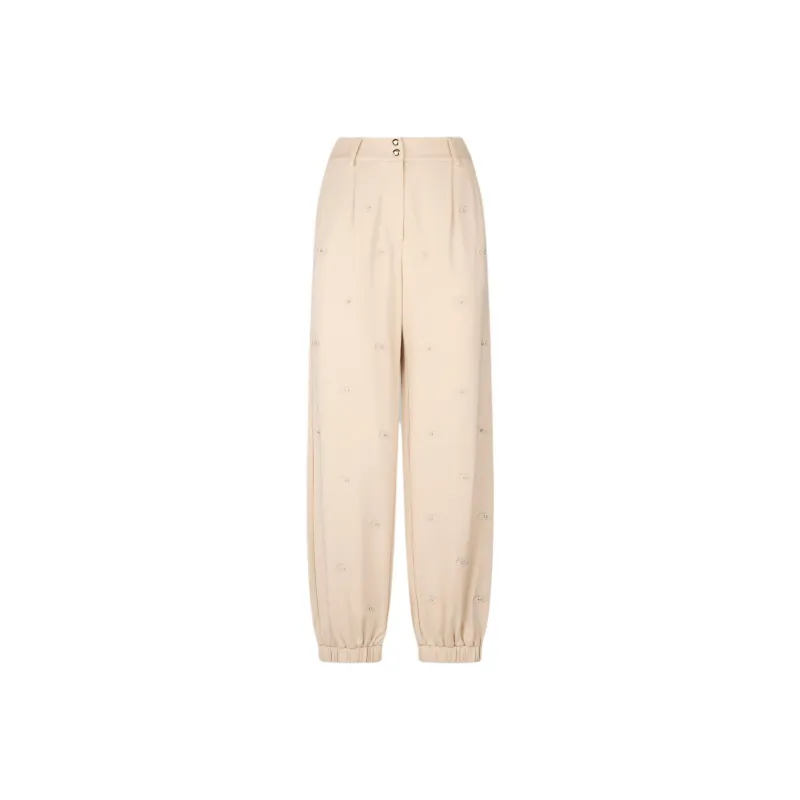 LIU·JO UOMO Knitted Sweatpants Women's Beige-0