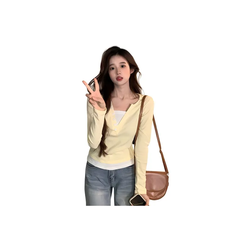 XIANSINIAO T Shirt Women's Yellow-0
