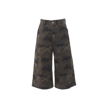 ZAVK Summer Jeans Women's Camouflage Capri Pants