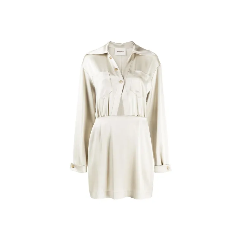NANUSHKA Long Sleeved Dress Women's White-0