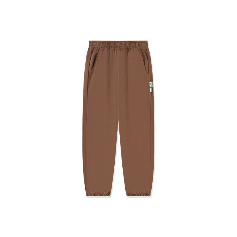 QIAODAN Knitted Sweatpants Women's Maroon Umber-0